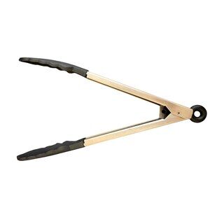 Le Creuset Tongs 9" Silicone Tips Grill Cooking Self Closing